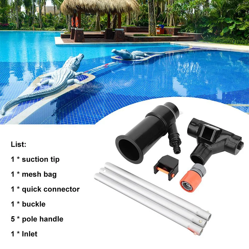 

Mini Jet Swimming Pool Vacuum Cleaner Floating Objects Suction Fountain Pond Head Vacuum Brush Cleaner Cleaning Tools 1 set