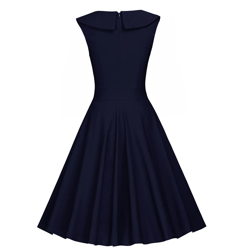 MISSJOY 2021 летнее платье для женщин в винтажном стиле Peternal воротником Rockabilly горошек