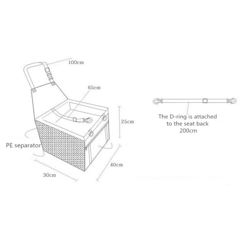 Водонепроницаемый складной собачий Автомобиль безопасное сиденье гамак для