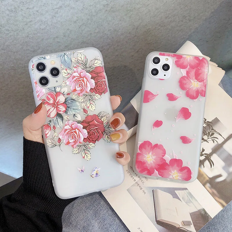 

Silicone Case For Huawei P30 Pro Case P30 Lite P20 P40 Pro Mate 10 Lite 30 20 Pro Funda Honor 8X 10i 20 9C 3D Flower Back Covers