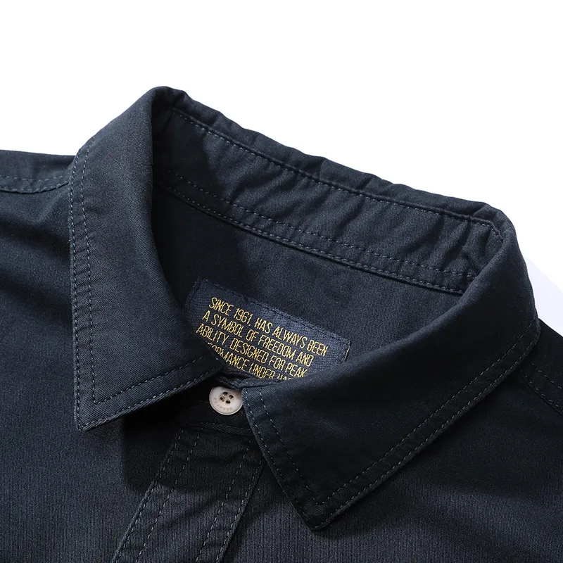 Мужская Повседневная рубашка дышащая хлопковая в стиле милитари с множеством