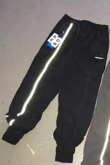 

Светоотражающие штаны для бега с эффектом ошибки для мужчин и женщин 1:1 лучшее качество белые полосатые спортивные штаны с боковыми полоска...