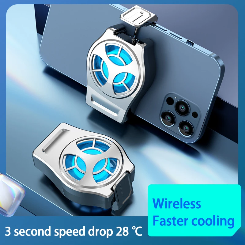 

Universal DS01 Mobile Phone Cooling Fan Radiator Turbo Hurricane Game Cooler Cell Phone Cool Heat Sink For IPhone/Samsung/Xiaomi