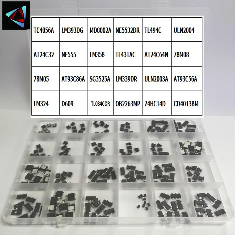 TC-CD 24 значения SMD интегральная схема TC4056A TL494CD NE555 LM358D LM393P SG3525A ULN2003A 78M08 LM324 IC чип
