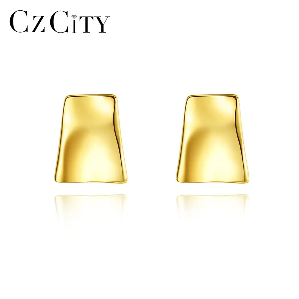 CZCITY матовый чистых качественных полотенец 925 стерлингового серебра серьги