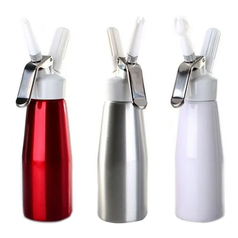 

X7AB 500ml Aluminum Alloy Whipped Cream Dispenser with Three Decorating Nozzles