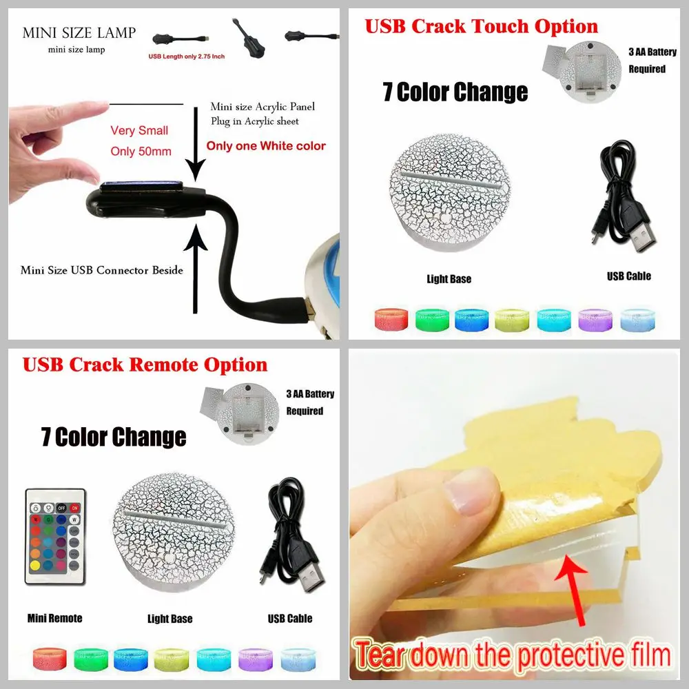 Прекрасный 7 цветов изменить творческий сенсорный пульт дистанционного