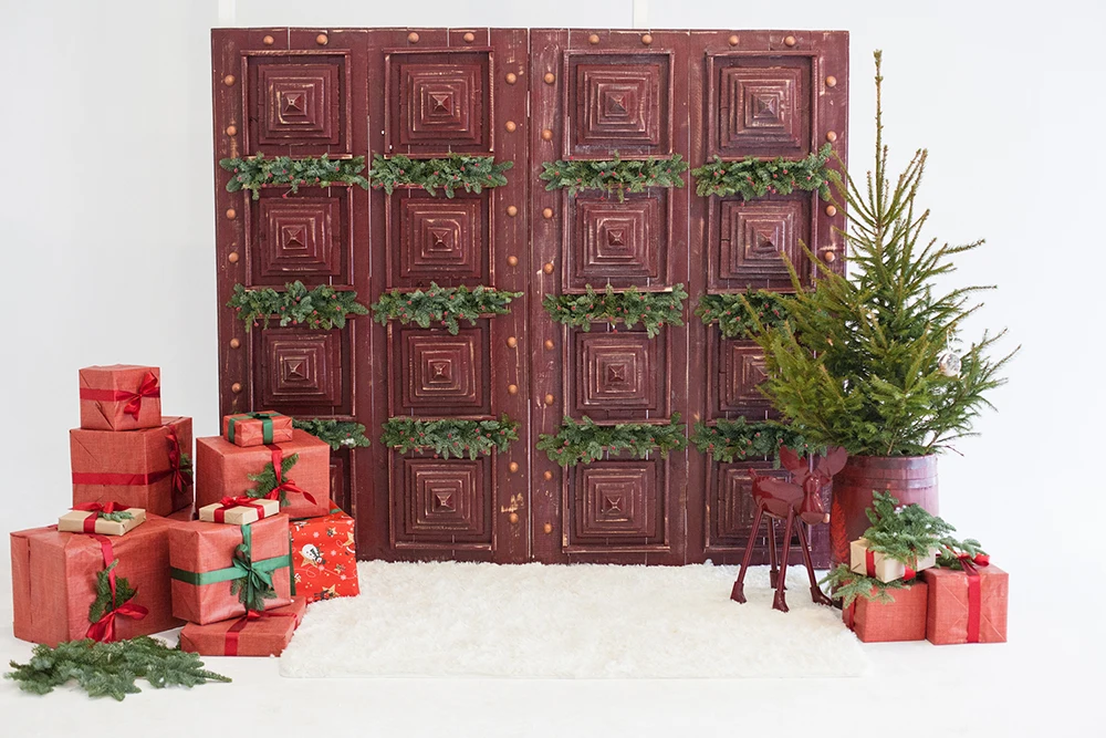 Виниловый фон HUAYI для детской фотосъемки с рождественской тематикой Семейные