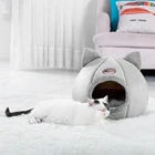 Милый складной зимний теплый гнездо, мягкий удобный коврик для сна в виде животных, щенков, домик для кошки