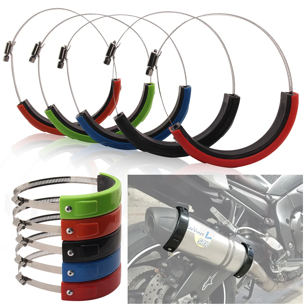 

Universal Fit Motorcycle 100MM-140MM Oval / akrapovic Exhaust Protector Can Cover For Honda Yamaha Suzuki Kawasaki BMW