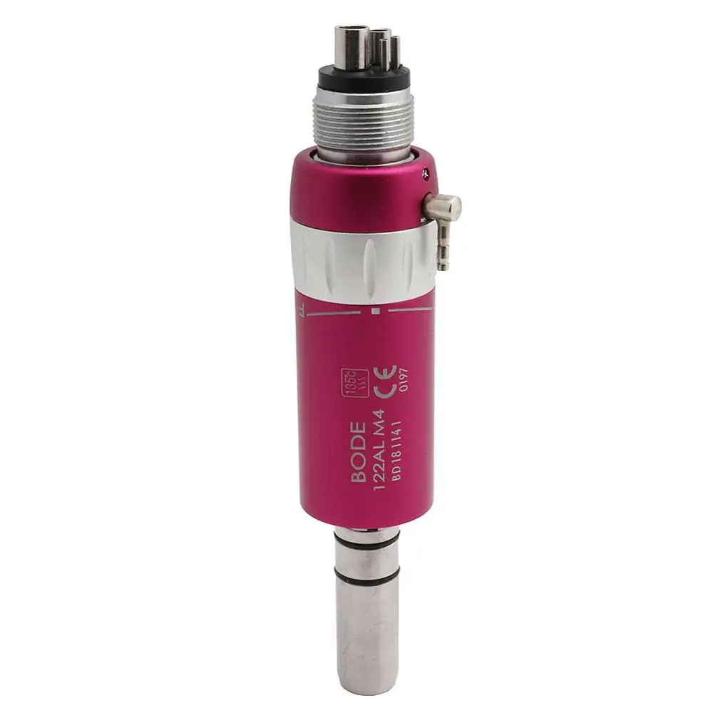 Низкоскоростной ручной стоматологический турбинный мотор воздушного типа Midwest 4 отверстия M4 1:1 соотношение розового цвета Bode on.