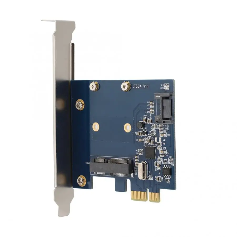 Настольная карта расширения PCI-E к MSATA + SATA адаптер SSD твердотельный накопитель 'x1