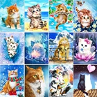 Алмазная 5D картина Стразы с животными, котами, мозаика, вышивка, украшение для дома