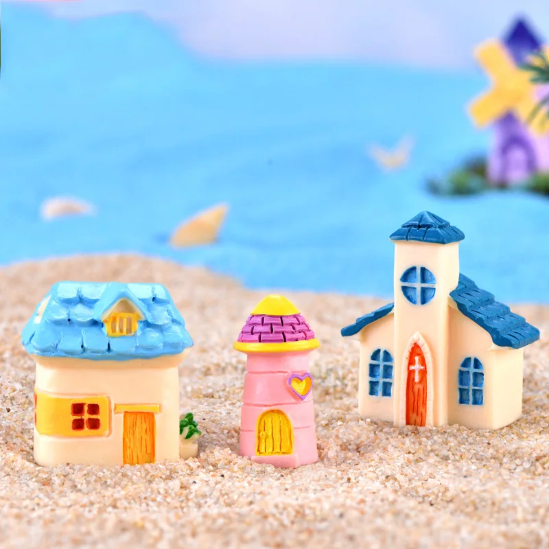 5 шт./лот мини Фея садовый домик Миниатюрные фигурки украшения микро пейзаж смолы