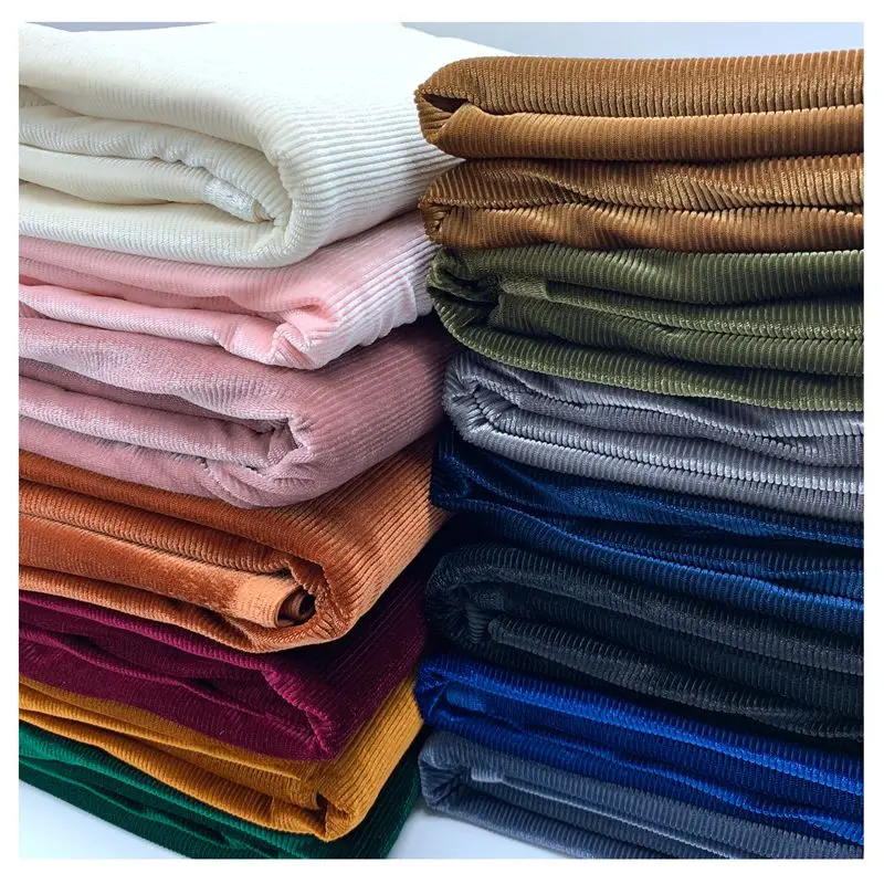 

Stretchy Velvet Trousers Dress Glossy Material Small Stripe Coat Shirt Diy Sewing Splitting Tissue