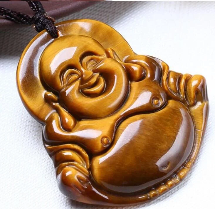 Подвеска ручной работы из натурального камня тигровый глаз золотые подвески