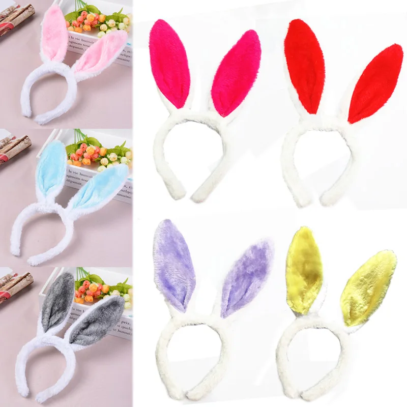 

1 PCS Girls Plush Bunny Rabbit Ear Hair Bands Headwear Cute Headband Dress Accesorios Girl Hair Accessories Headdress