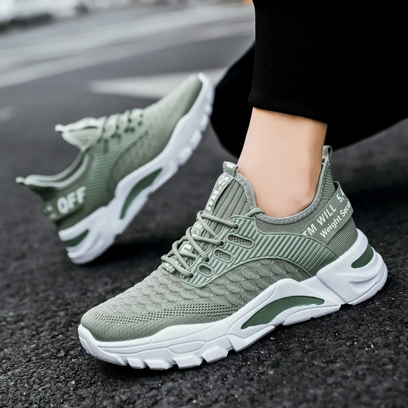 

Flying woven men's shoes sports shoes casual shoes 2021 summer new style Korean fashion trendy breathable men's shoes