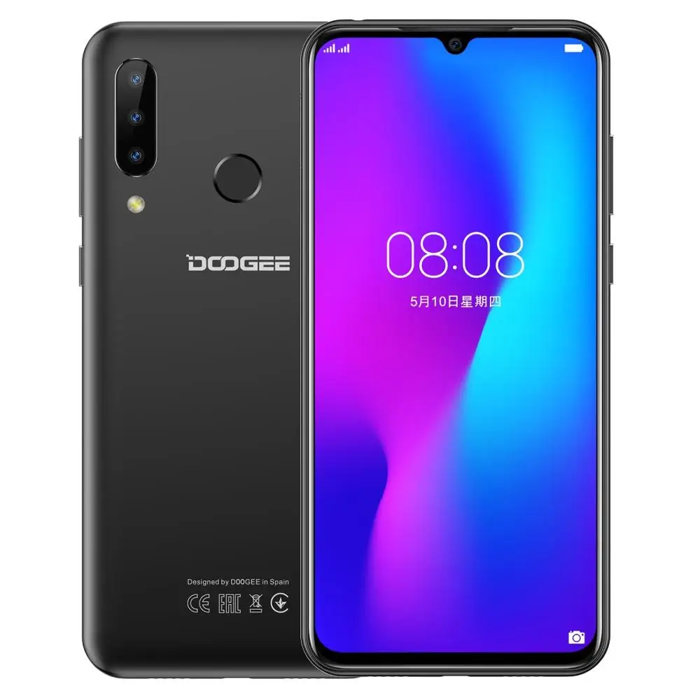 DOOGEE N20 4G 64GB 6 3 дюймовый экран капли воды задняя камера Android 9 0 пирог Восьмиядерный