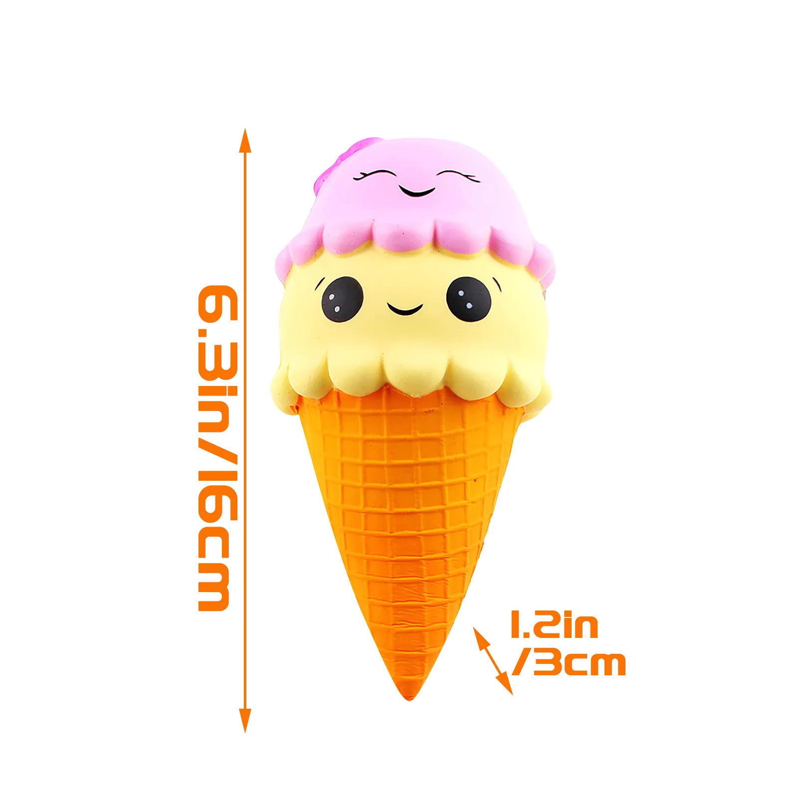 

16cm Simulation Big Double Head Ice Cream Slow Re Bound Decompression Toy Sensory Squeeze Squishy Antistress Rebound Pinch #50