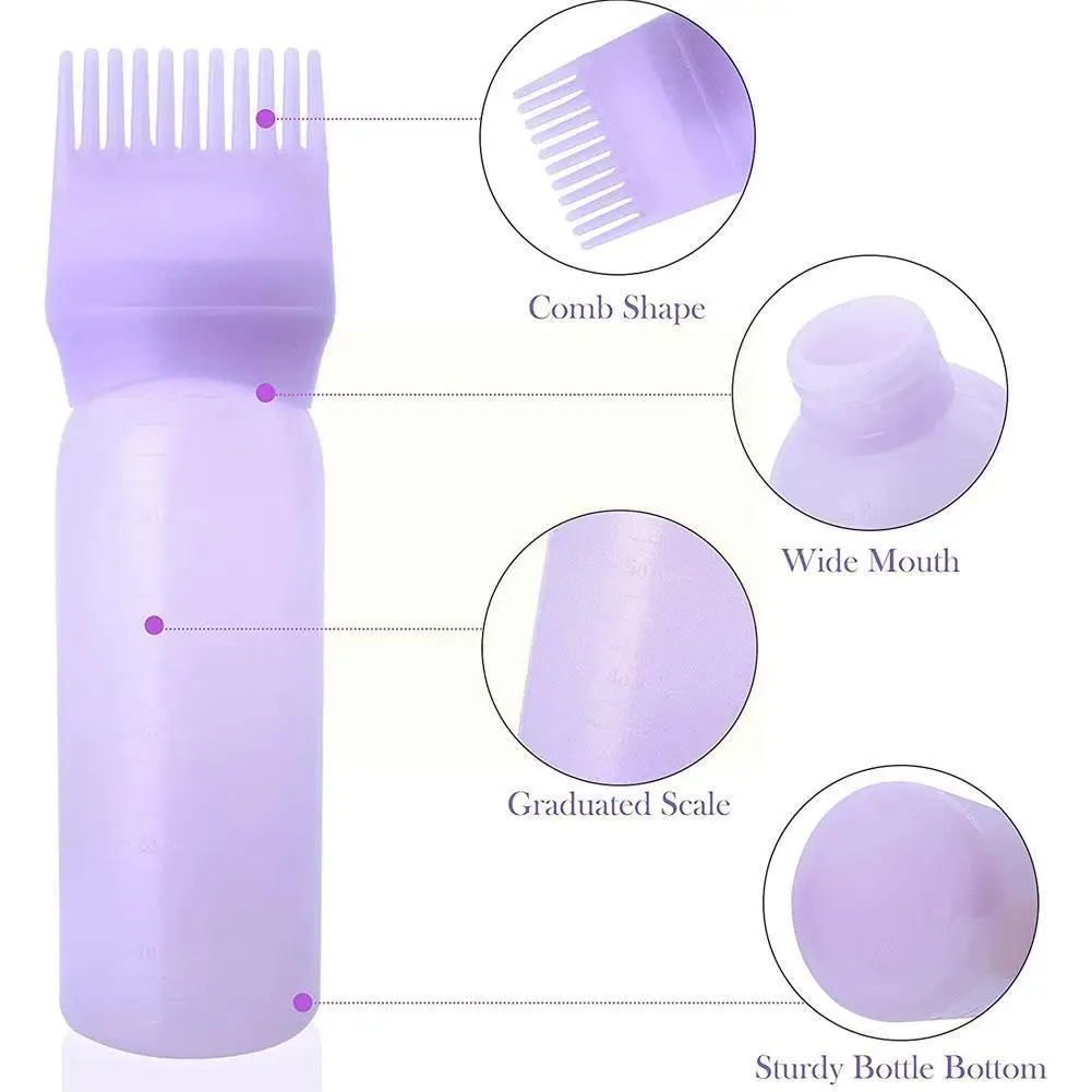 

120ml Dyeing Shampoo Bottle Shampoo Bottle With Tooth Hairdressing Tools Professible U9v8