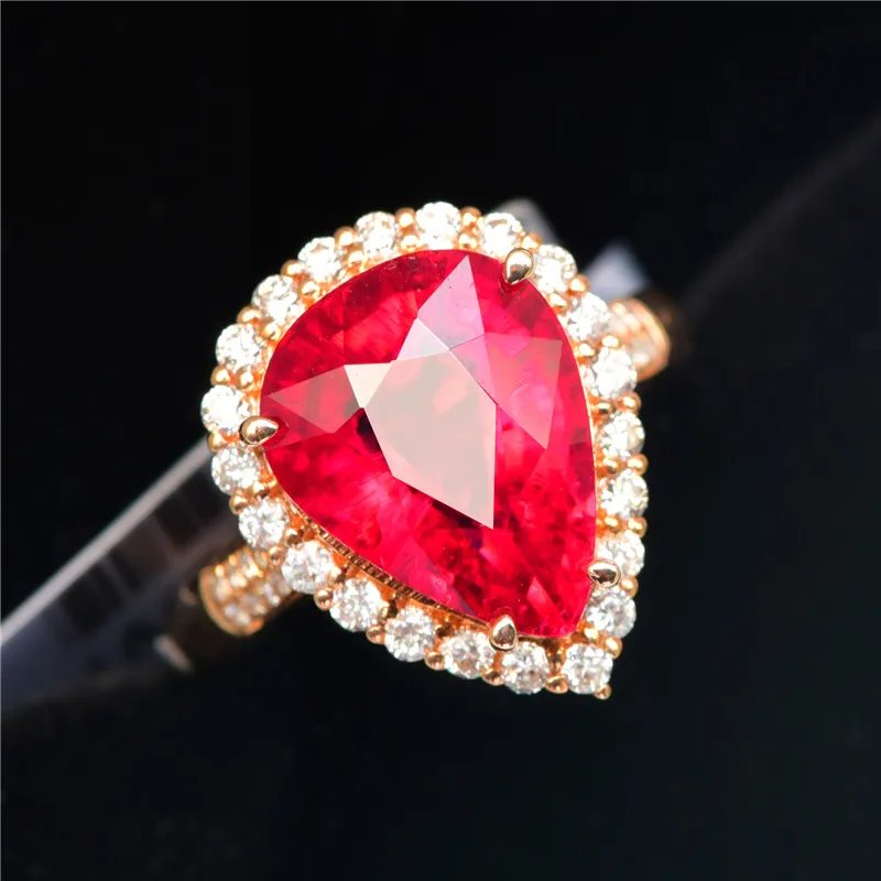 Кольцо инкрустированное красный жемчуг ювелирные изделия Индивидуальные