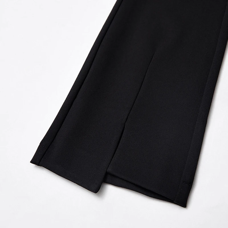 

New Spring Autumn Women Elasticity Bell Bottom Pants High Waist Elegant Long Pants Ladies Full Length Trousers Plus-Size White