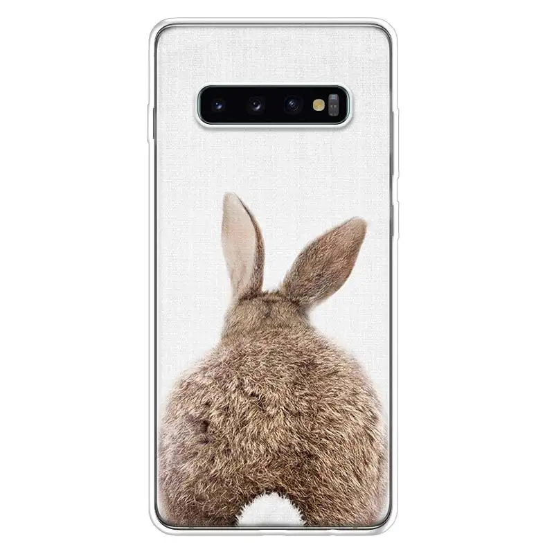 

Cute White Baby Rabbits Phone Case For Samsung Galaxy A51 A71 A50S A10 A20E A30 A40 A70 A01 A21 A41 A11 A6 A7 A8 A9 Plus + Cover