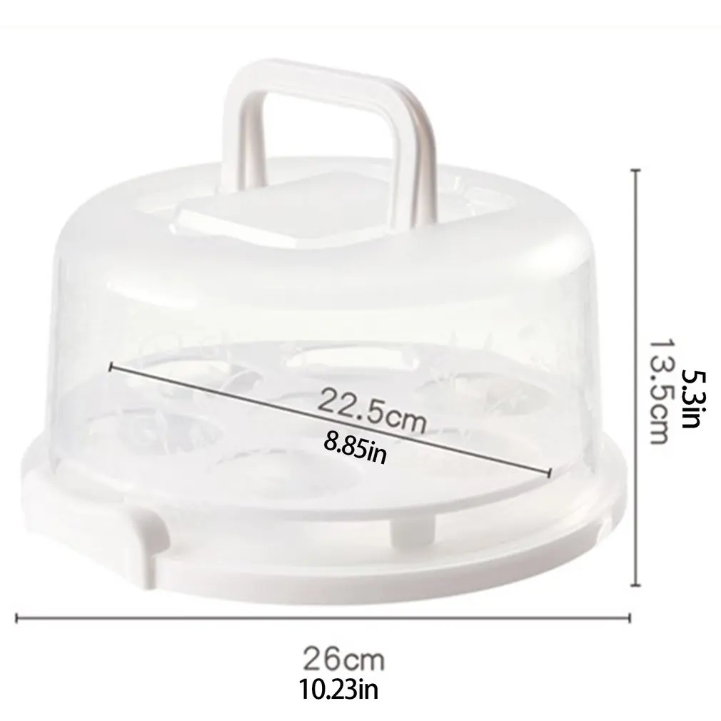 

Fashion Transparent With Snap Cake Box Portable With Lid Dustproof Cake Holder Cake Storage Cup Cake Box