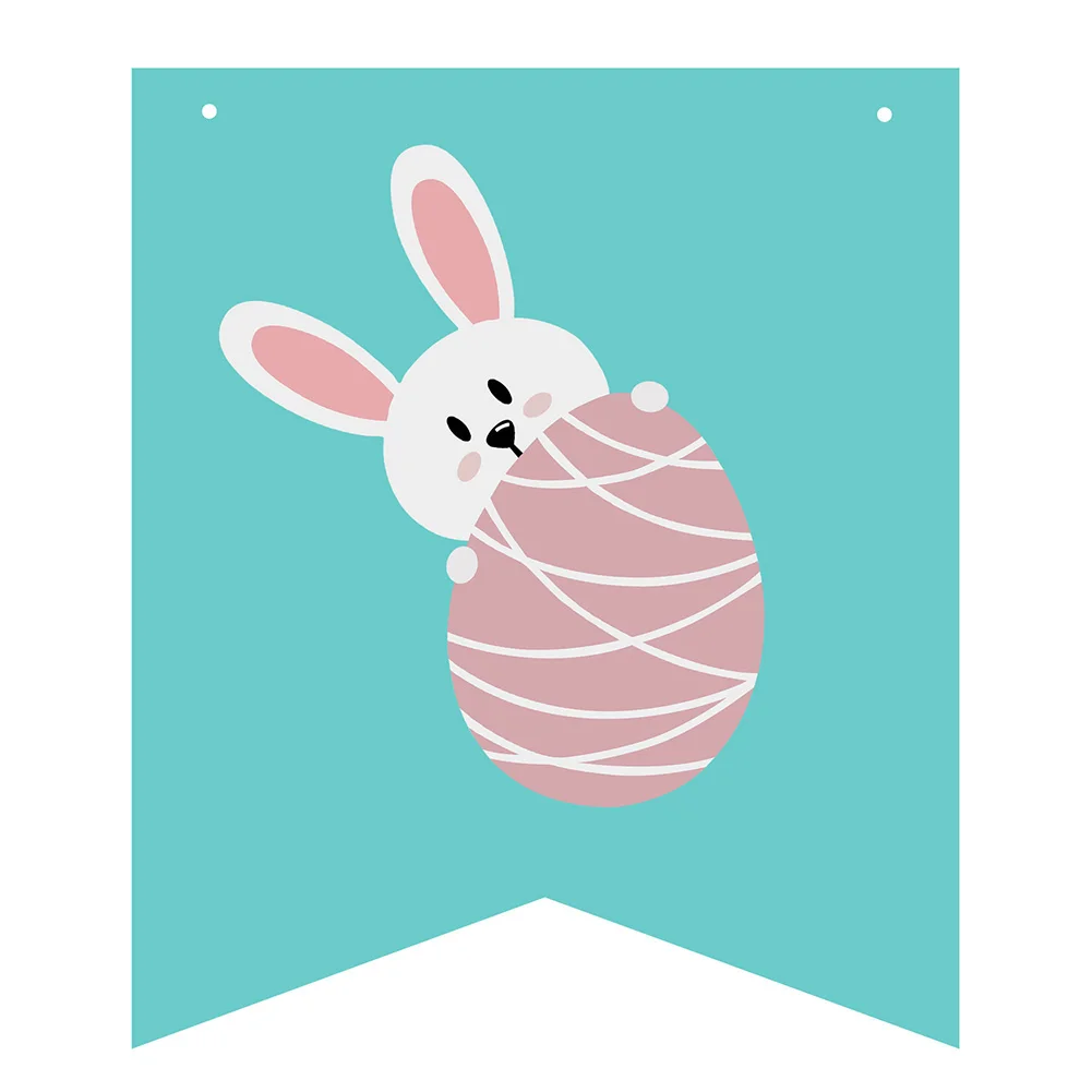 Пасхальное украшение кролик зайчик джутовый баннер флаги для празднования Пасхи