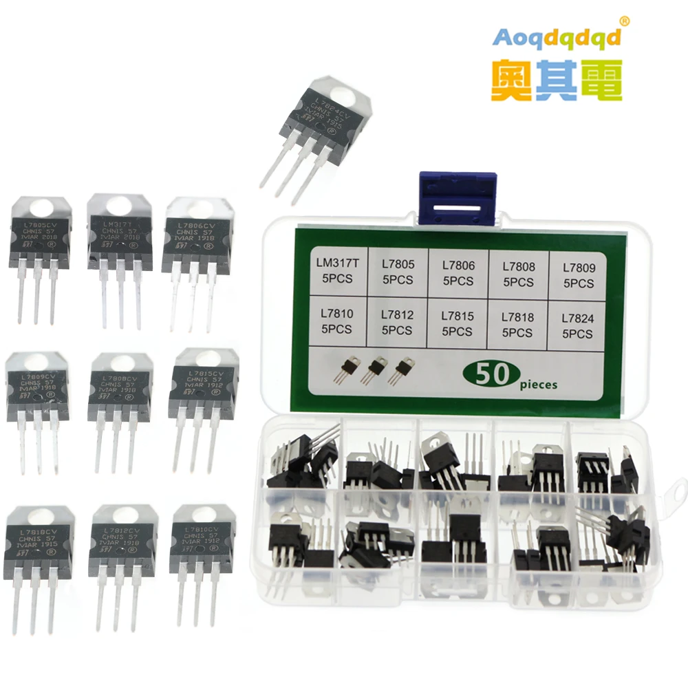 Комплект транзисторов L7805 L7806 L7808 L7809 7810 L7812 7815 7818 7824/CV LM317T Трехконтактный регулятор