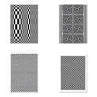 Оптическая иллюзия Искусство: абстрактные черно-белые геометрические принты, Современные художественные принты, современные скандинавские фрески, Современная гео