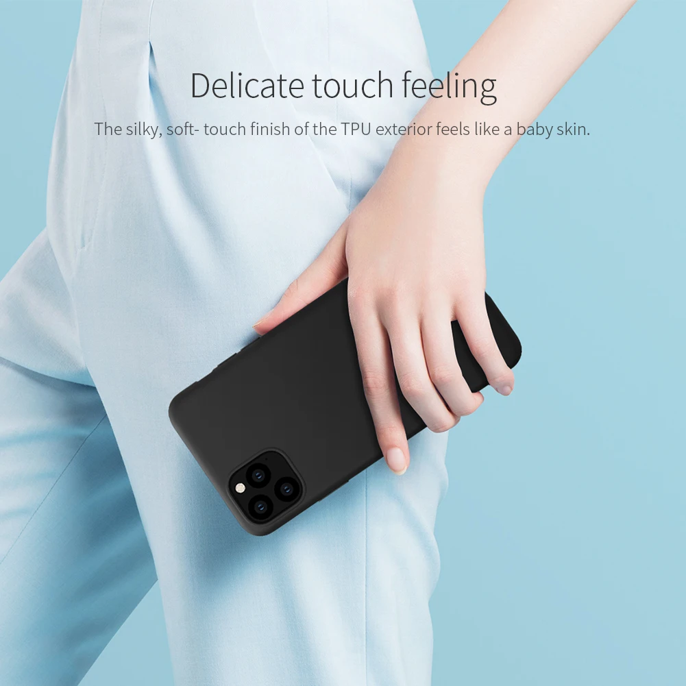 Для iPhone 11 Pro Max чехол для телефона Nillkin Анти-шок прорезиненный ТПУ чехол для iPhone 11 Pro Чехол для телефона Защита камеры популярный