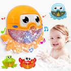 Детская игрушка для ванной, устройство для создания пузырей, ручная машина для мыла, игрушка для улицы, выдувание пузырьков, лягушек и крабов, игрушка для детей с музыкой и водой