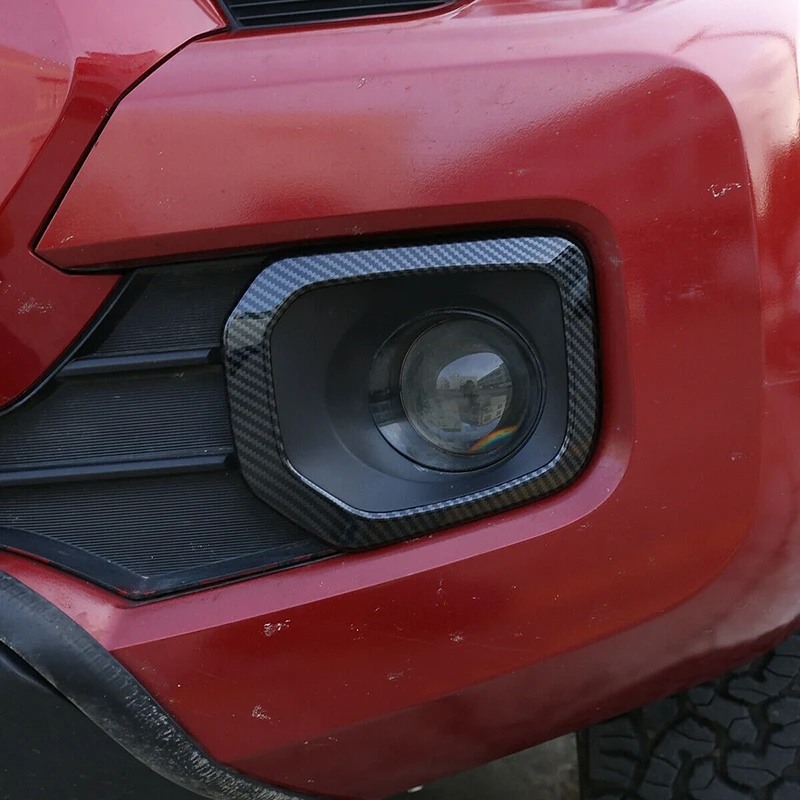 

Front Bumper Fog Light Cover Molding Trims for Toyota Tacoma 2016-2020 Accessories ABS Carbon Fiber
