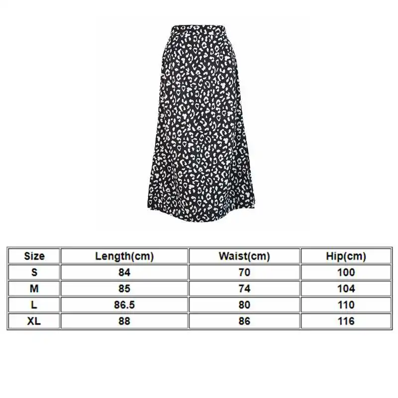 

2020 Sexy Leopard Wrap Skirt Print Chiffon Split Skirt Casual Fashion Long Skirts for Women Spring Summer Clothes Zipper Elegant