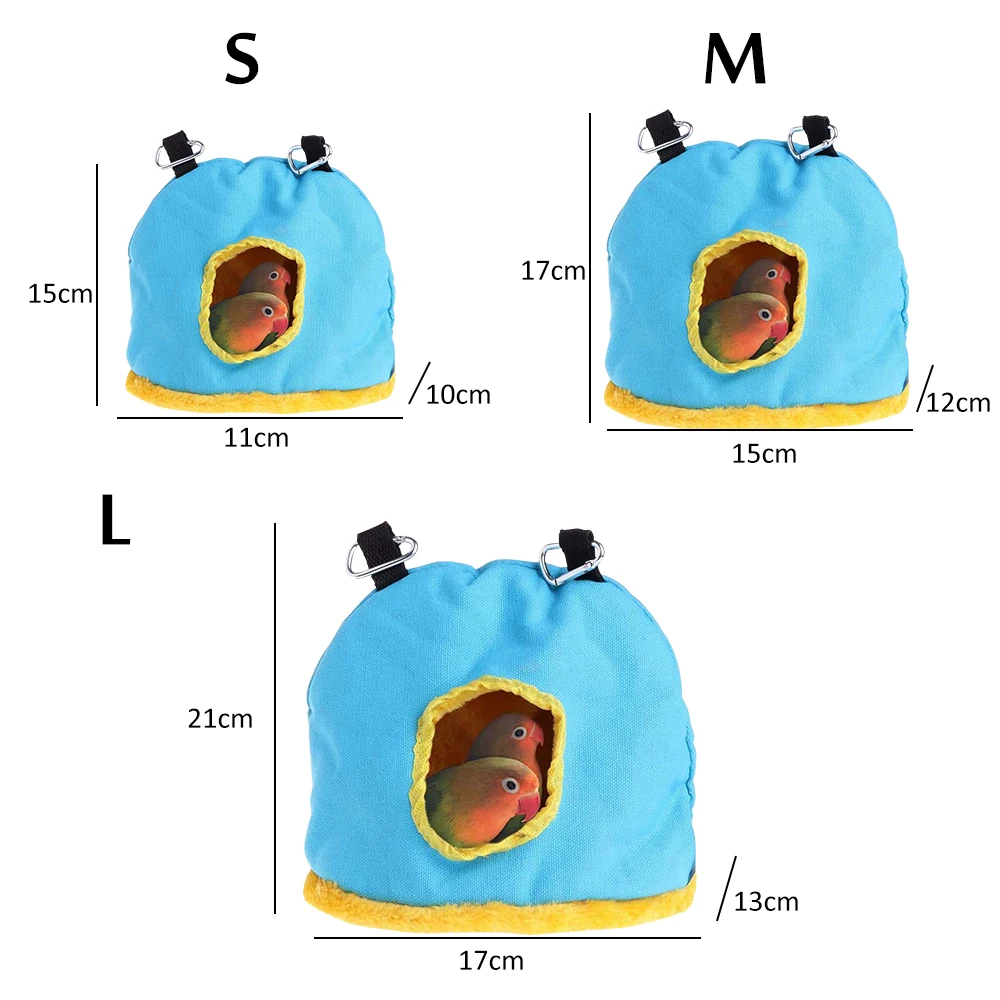 

New Parrot Nest Plush Warm Winter Hammock Pet Bird Hanging Swing Bed Cave 3 Sizes Pet Bed Bird Accessories