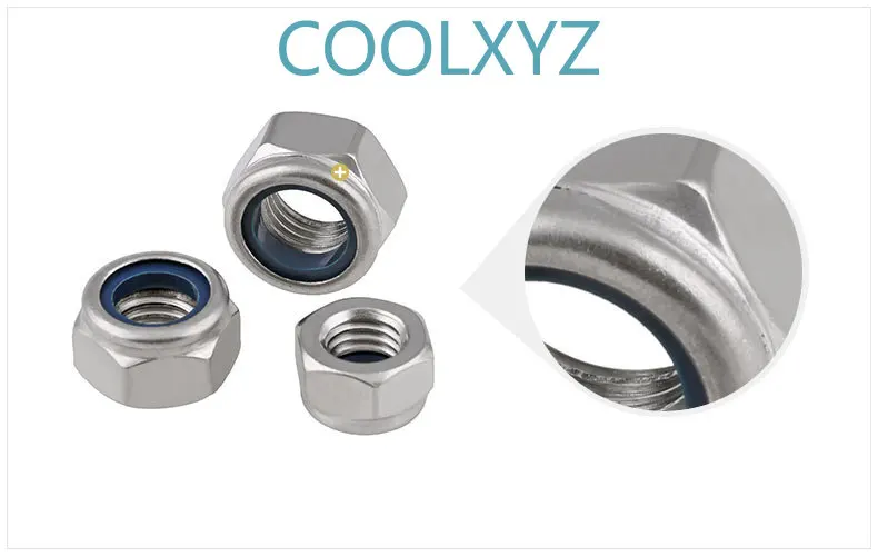 DIN 985 316 нейлоновая гайка с шестигранной гайкой из нержавеющей стали не скользящая