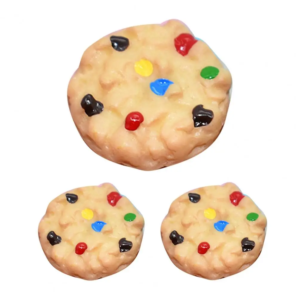 

3Pcs Mini Simulation Biscuits Food Models Dollhouse DIY Accessories Kids Toy Gift Decoration DIY Material Of Mobile Phone Case