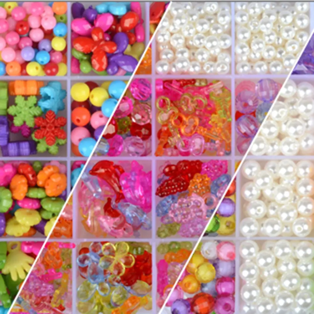 

24 Girds Girls DIY Toys Art Craft Educational Brinquedo Handmade Necklace Building Kit Make Up Intelligence Birthday Gift