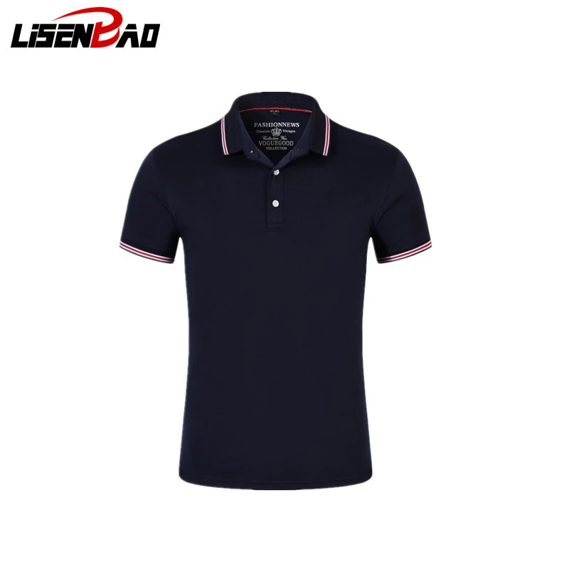 

LiSENBAO Brand Men's Polo Shirt Cotton Short Sleeve shirt Solid Casual Polo Homme For Men Tee Shirt Tops Accpet Custom LS-1807