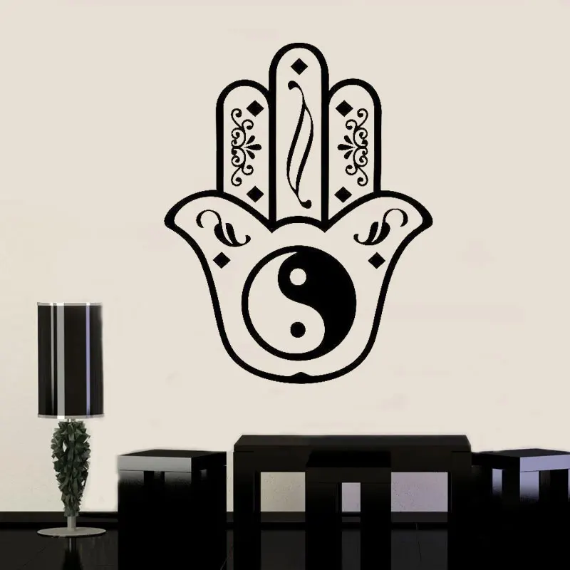 Виниловая настенная наклейка Hamsa ручной работы в индийском стиле домашний декор