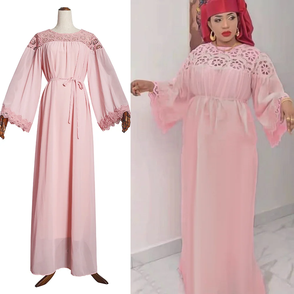 

Африканское платье, женское платье большого размера с длинным рукавом, кафтан, шифоновое платье, женская абайя, Анкара, Дашики, халат, марокк...