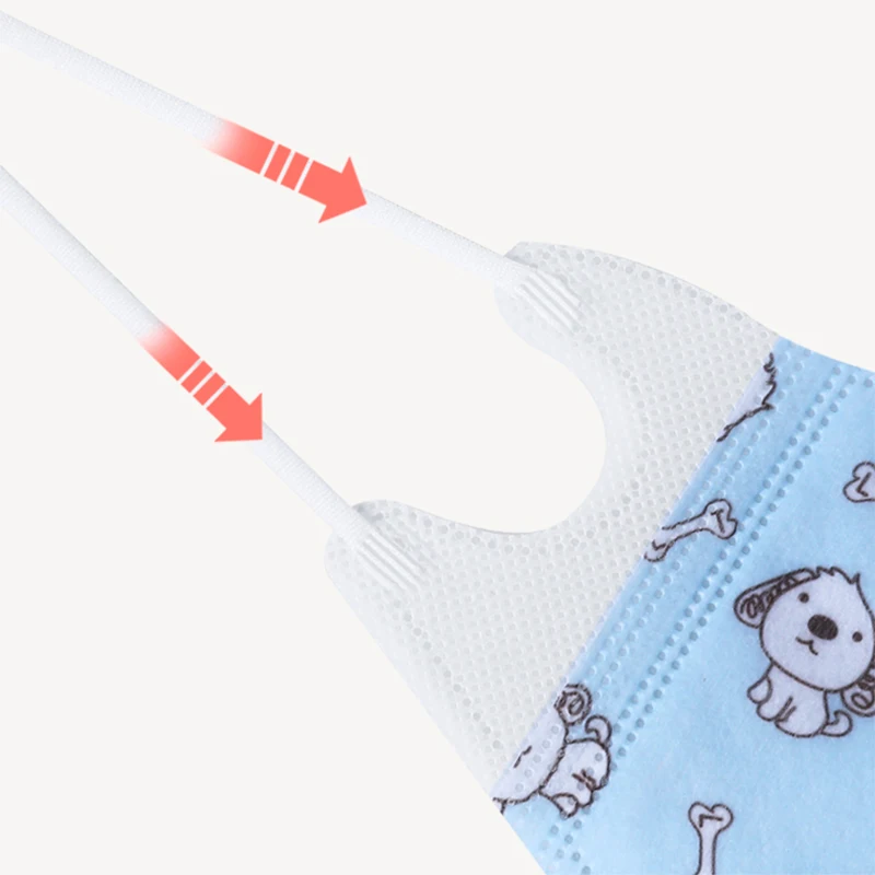 

5PCS Kids Anti Pollution No-woven Cartoon Mouth Mask Breathing Respirator Children Cute 4 Layers Anti-Dust Mask