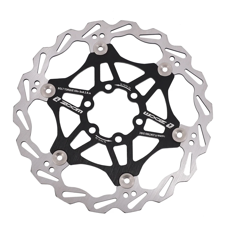 

Зум Велосипедный тормозной диск ротор 160 мм для горного велосипеда плавающий дисковый кабель детали коробка охлаждающий ротор