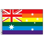 Австралийский Радужный Флаг ЛГБТ, гей-Прайд баннер 150x90 см 3x5 футов полиэстер двойная сшитая горячая Распродажа для наружного интерьера