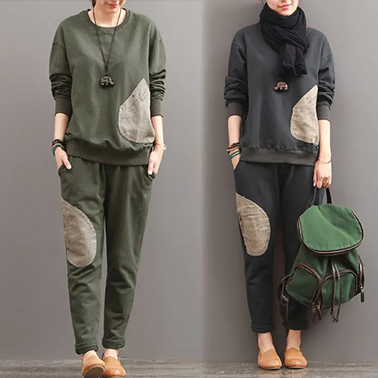 

4XL Winter Fleece Tracksuit for Women 2020 Autumn Female Large Size Two-piece Sets Women's Plus Size Tops +pants Suits AA263S30
