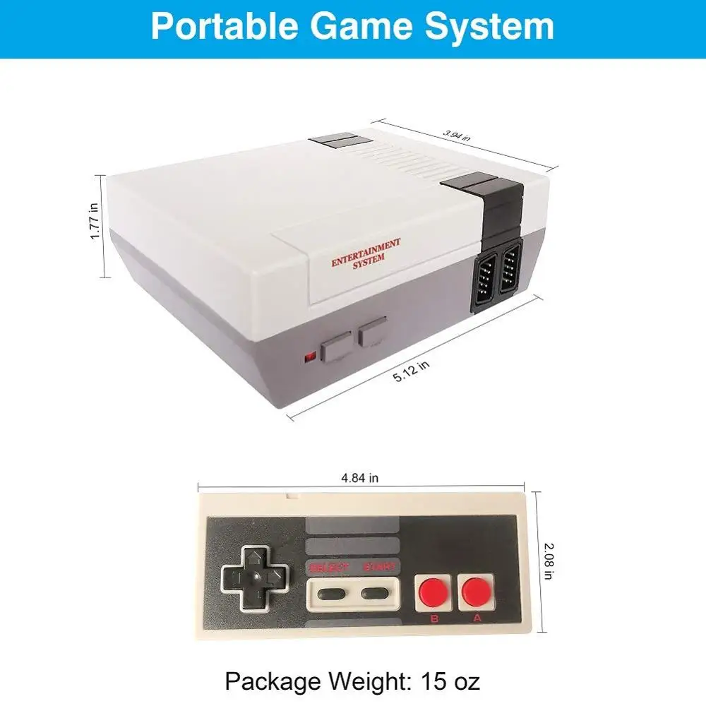 Ретро игровая консоль AV/HDMI NES Mini Classic Edition 2 встроенных контроллера 600 классических