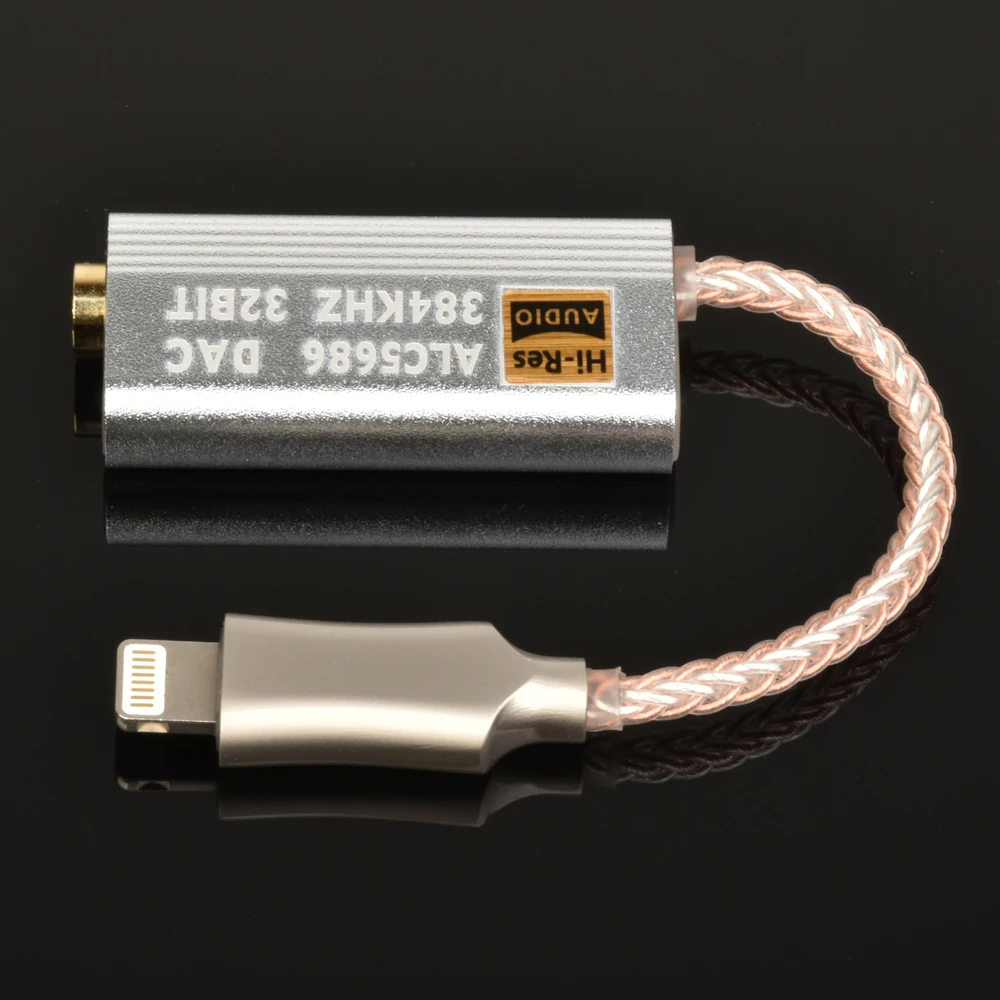 ALC5686 Lightning DAC декодирование 3 5 мм HIFI адаптер усилителя наушников кабель устройство