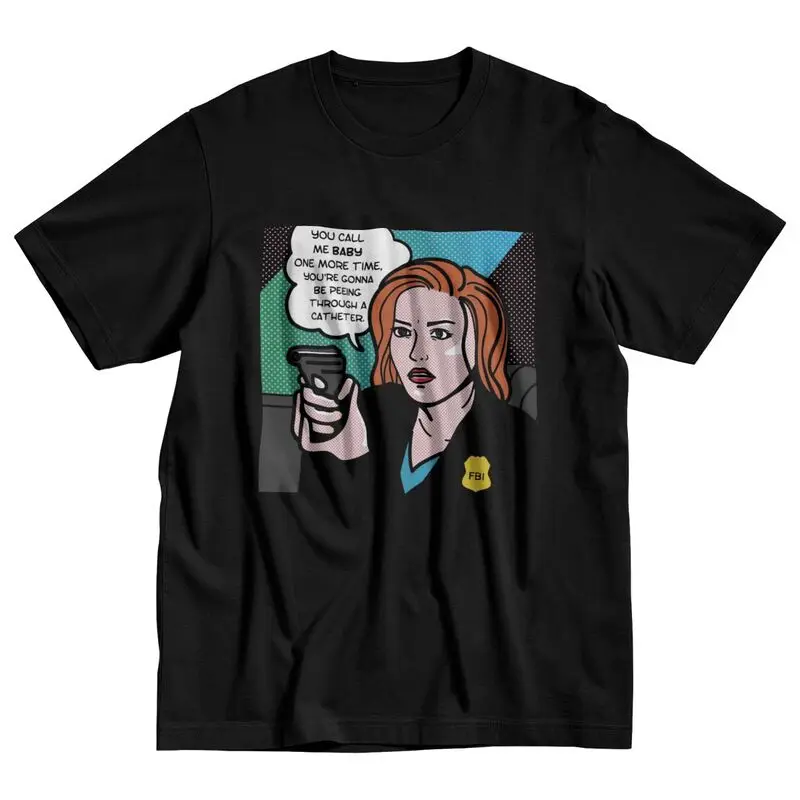 Мужская футболка с надписью The X Files хлопковая коротким рукавом уникальным